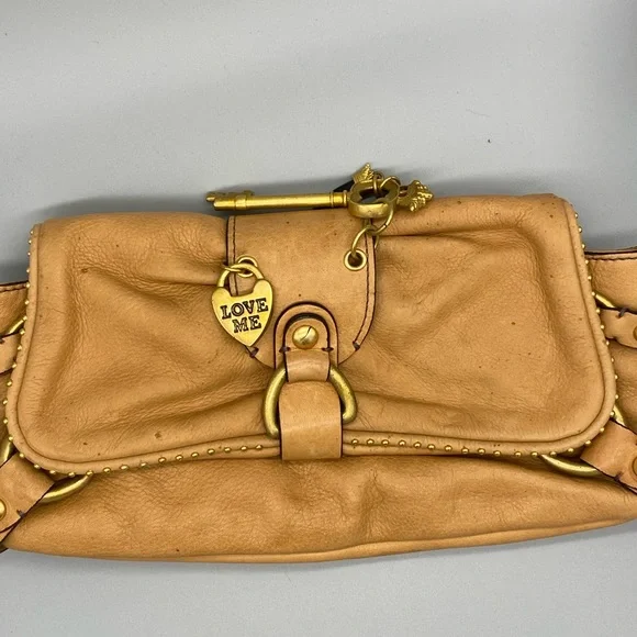 juicy couture leather clutch purse with hanging charms - Picture 12 of 12